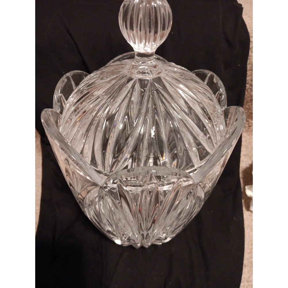 Lead Crystal Made In Poland Vintage Ice Decanter Bucket Wine Chiller With Lid